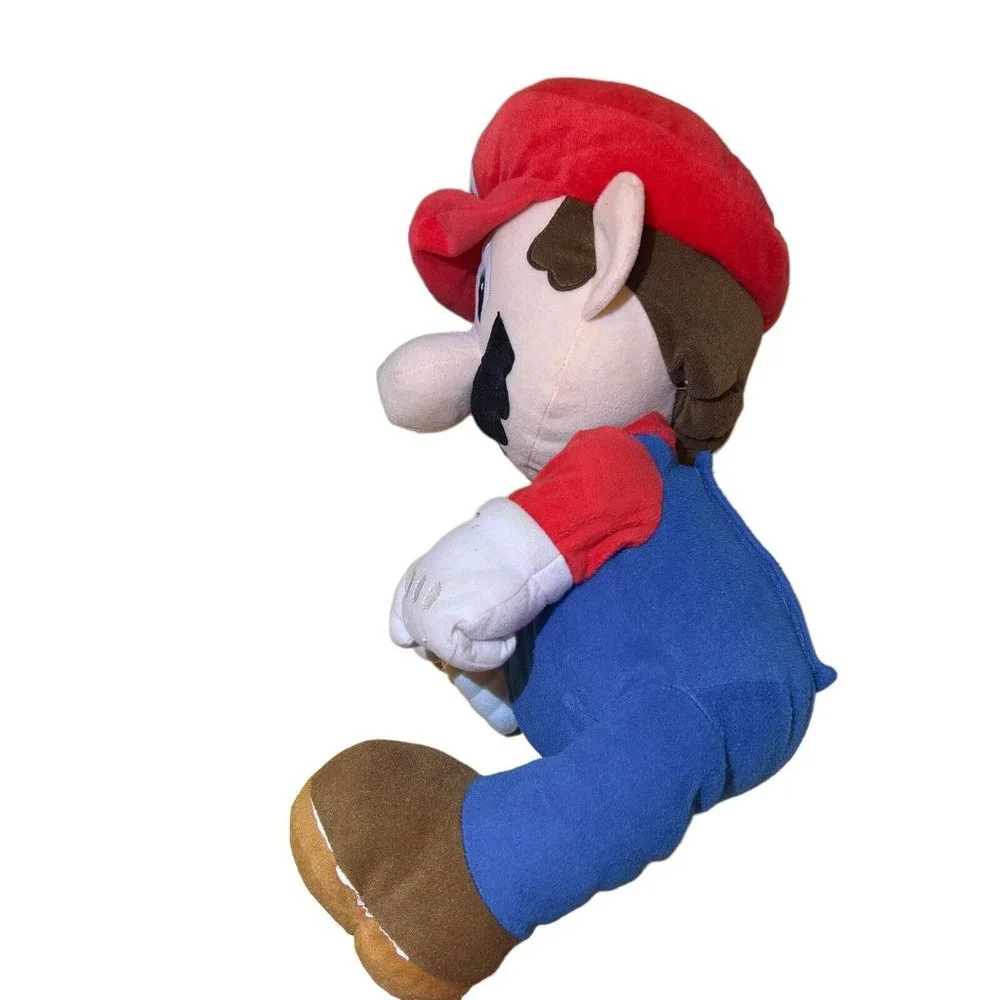 Nintendo Super Mario The Real Thing 22” Plush Pillow‎ Stuffed Toy Back Pocket